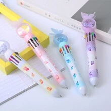 1支蝴蝶圖案原子筆,學生文具10色塗鴉筆,隨機顏色 - 彩色 - 查看 2