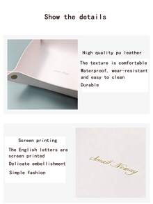 1 Pieza Bandeja De Almacenamiento De PU Amarillo - Amarillo - Ver 2