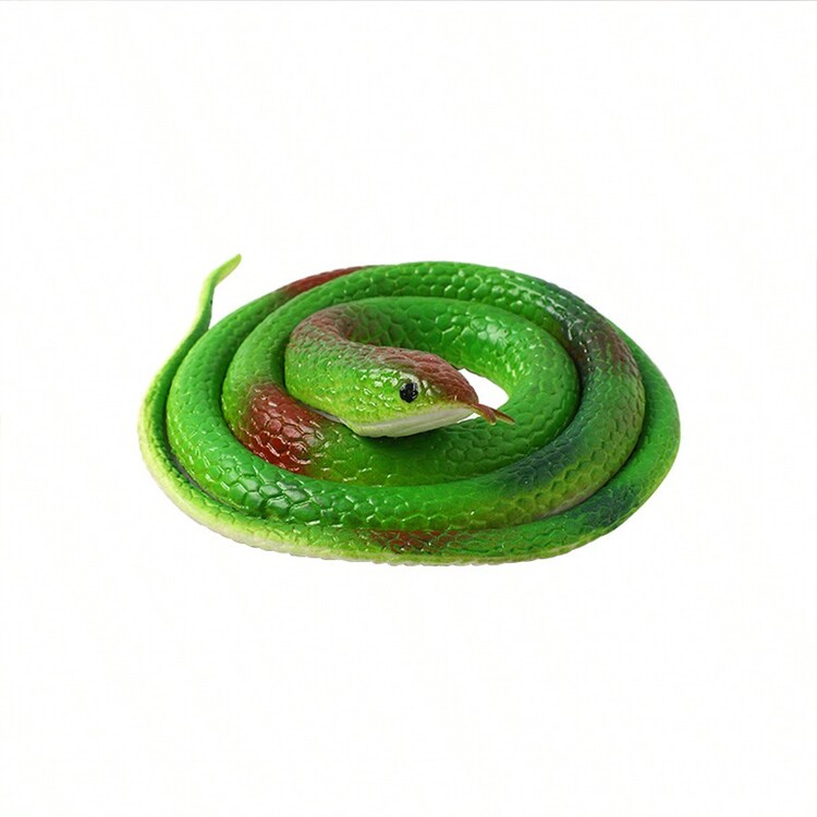 1入隨機顏色逼真橡膠蛇惡作劇有趣小創意玩具,軟橡膠材質 - 彩色 - 查看 6