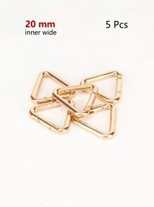 Metal Triangle Spring Ring Open Leather Bag Handbag Belt Strap Buckle Carabiner Connect spring coil - Gold - View 1