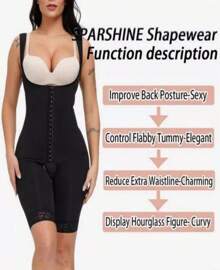 Colombian Slimming Body Shaper Girdle Lifts Buttocks - Black - View 3