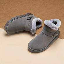 Bequeme Schneestiefel, Sneakers, Sportschuhe, Freizeitschuhe, Schuhe, Chunky Schuhe, Pu Leder Schuhe Für Herren - Grau - Übersicht 8