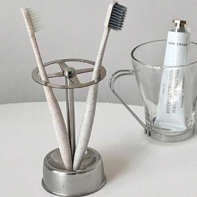 Cirelle 1 cái Giá để bàn chải đánh răng bằng thép không gỉ, Giá để kem đánh răng đa năng và đồ lưu trữ Trang trí phòng tắm tại nhà, Rama Comfort Home, Lễ hội ấm cúng, Đồ dùng khách sạn cao cấp, Quà tặng tân gia, Trang trí B&B mùa hè