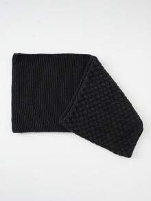 1 件針織兒童圍巾,適合日常使用 - 黑色 - 查看 2
