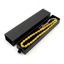 8*12mm自然瑪瑙珠子寶石念珠,時尚禮品 - 黃色 - 查看 1