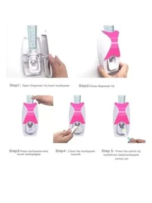 Dispensador De Pasta Dental Baño Porta Cepillo Dientes. - Rosa - Ver 4