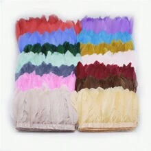 100CM Lông vũ Váy Quần áo Chất liệu Đối với Nhảy Trang phục - trắng - Xem 2