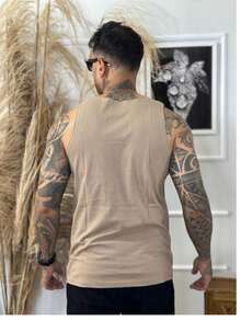 Men Tank Tops - Màu nâu  Mocha - Xem 4