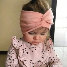 2pcs Baby Hairband Crossed Wide-band Elastic Headband With Twisted Design, Perfect Headwear Ornaments As Newborn Gift - Multicolor - View 2