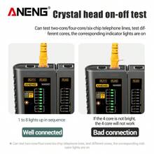ANENG RJ45 Cable Kiểm thử Dây cáp mạng Kiểm thử RJ45 RJ11 RJ12 CAT5 Cable Kiểm thử Kết nối mạng Công cụ Mạng Sửa chữa - màu đen - Xem 9