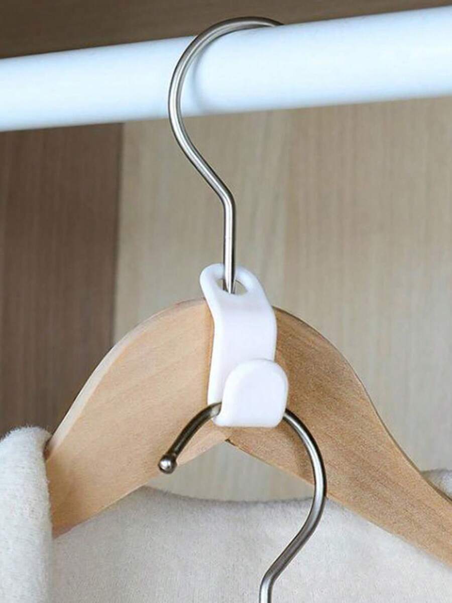 10入組塑料掛鉤,適用於掛衣鉤互連 - 白色 - 查看 1