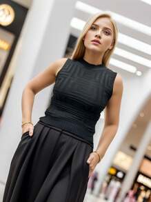 Women Knit Tops - màu đen - Xem 2