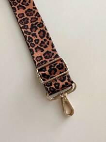2023 New Arrivals Women's Leopard Print Fabric Black/Brown Color-Blocking Shoulder Strap For Versatile Bags Bag Accessories , DIY Accessories Adjustable , Replacement Shoulder Strap Stylish , Durable - Hitam - View 3