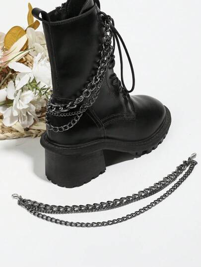 1pair Fashionable Shoes Decoration Chain For Women's Boots