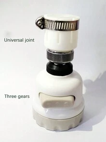 1pc  Faucet shower head Kitchen adjustable anti-splash nozzle universal extender Household filter - White - View 5