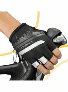 ROCKBROS Cycling Gloves Bike Glove Shock Absorbing Breathable MTB Road Biking Gloves for Men Women Driving Running Riding Motorcycling Workout - màu đen - Xem 5