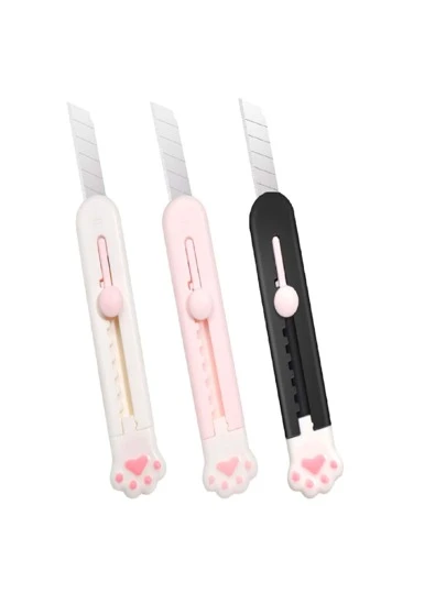 Lindo diseño de pata de gato, útiles escolares, útiles escolares