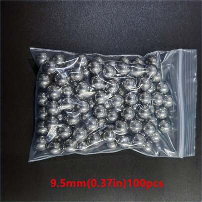Yernea 100pcs/pack Precision High Carbon Steel Ball Bearing For Slingshot Hunting, Industrial Material, Outdoor Mechanical Accessories For Bicycles Stem Bearings.