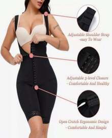 Colombian Slimming Body Shaper Girdle Lifts Buttocks - Black - View 2