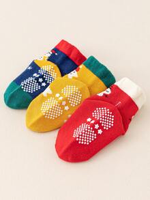 3雙防滑下裝聖誕襪子適用於男嬰,女孩和 - 彩色 - 查看 6