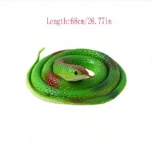 1入隨機顏色逼真橡膠蛇惡作劇有趣小創意玩具,軟橡膠材質 - 彩色 - 查看 7