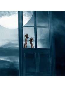 1pc, Halloween Ghost Hand Wall Sticker 3D View Scary Ghost Hand Horror Decals Removable Self-adhesive PVC Wall Stickers Window Decor - Black - View 4