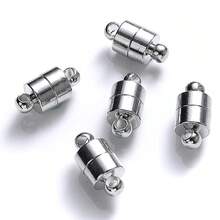 10pcs Magnetic Buckle Cylindrical End Buckle Connector with Magnetic Buckle Rope Chain DIY Bracelet Necklace - Gold - View 5