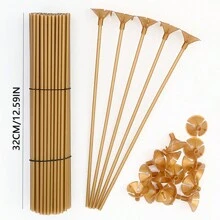 10pcs 32cm Metallic Balloon Stand Holder Stick With Cups For Table Decoration - Gold - View 2