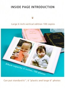 1pc Paper Photo Album,Vintage Simple Memorial Book For Home