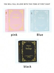 1pc Paper Photo Album,Vintage Simple Memorial Book For Home