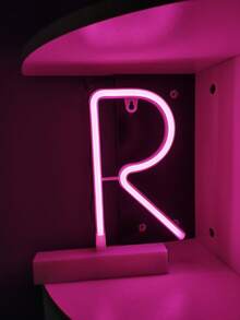 LED字母燈熒光色臺燈適用於節日臥室裝飾用品