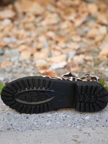 Women's Stylish Leopard Print Ankle Boots - Multicolor - View 5