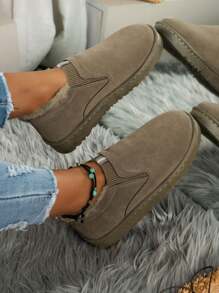 女士雪地靴2023新款冬季加厚麵包鞋低幫保暖鞋