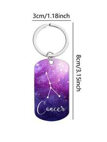 創意生肖星座系列不銹鋼鑰匙圈掛件,節日生日禮物