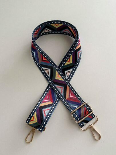 2025 New Style Women Fabric Patchwork Color Block Simple Fashion Versatile Shoulder Strap