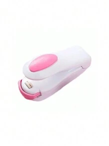 1pc Portable Mini Sealing Machine For Snack Plastic Bags And Food, Household Quick Sealer - Pink - View 2