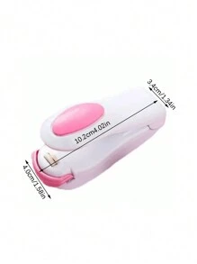 1pc Portable Mini Sealing Machine For Snack Plastic Bags And Food, Household Quick Sealer - Pink - View 3
