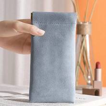 1 件装皮革太阳镜袋，便携式自动闭合眼镜收纳袋，适用于太阳镜、眼镜、护目镜，粉色