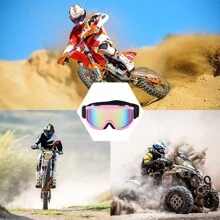 Lunettes De Moto Pour Hommes Et Femmes, Lunettes De Motocross, Lunettes De Vélo Tout-terrain, Lunettes D'équitation, Lunettes De Sports Motorisés, Lunettes Tout-terrain, Lunettes Mx, Lunettes De Ski Pour Le Ski, Le Snowboard, Le Cyclisme Tout-terrain Ou D'autres Sports De Plein Air, Uv400, Anti-rayures, Anti-poussière, Transparentes Pour Hommes, Femmes, Jeunes Enfants