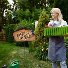 1個黃色金屬花型野鳥餵食器,適用於花園庭院,觀鳥和野生鳥類餵鳥用品 - 黃色 - 查看 4