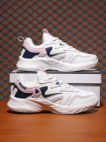 女士運動鞋，輕盈舒適防水皮革鞋面跑鞋，防滑奶奶鞋旅行，時尚百搭 - 彩色 - 查看 4