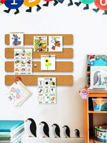 4pcs Long Strip, Felt, Bulletin Strip, Adhesive Strip, Bulletin Board, Chalkboard Bulletin Board, Office Strip Back To School