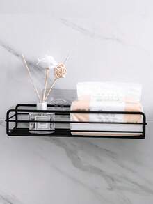 1入組防銹浴室架帶膠黏劑-無痕安裝,浴室收納收納適用於洗髮水,護髮素,和 - 白色 - 查看 6