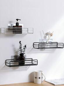 1入組防銹浴室架帶膠黏劑-無痕安裝,浴室收納收納適用於洗髮水,護髮素,和 - 白色 - 查看 5