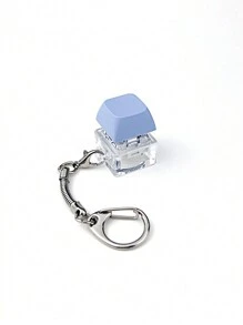 一個藍色非發光減壓鑰匙扣，新奇的手指減壓玩具，適用於ADHD減壓，有趣的減壓玩具和消磨時間眼光鑰匙扣禮物，背包配件裝飾吊墜，適合放在包或錢包中 - 淺藍色 - 查看 3