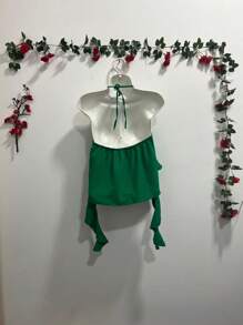 Women Tank Tops & Camis - 橄欖綠 - 查看 2