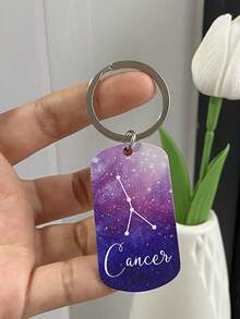 創意生肖星座系列不銹鋼鑰匙圈掛件,節日生日禮物