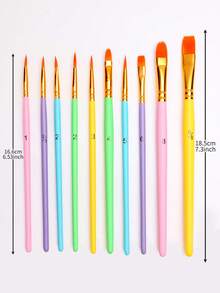 opeth 10入組馬卡龍系列水彩&亞克力顔料刷套裝DIY繪畫