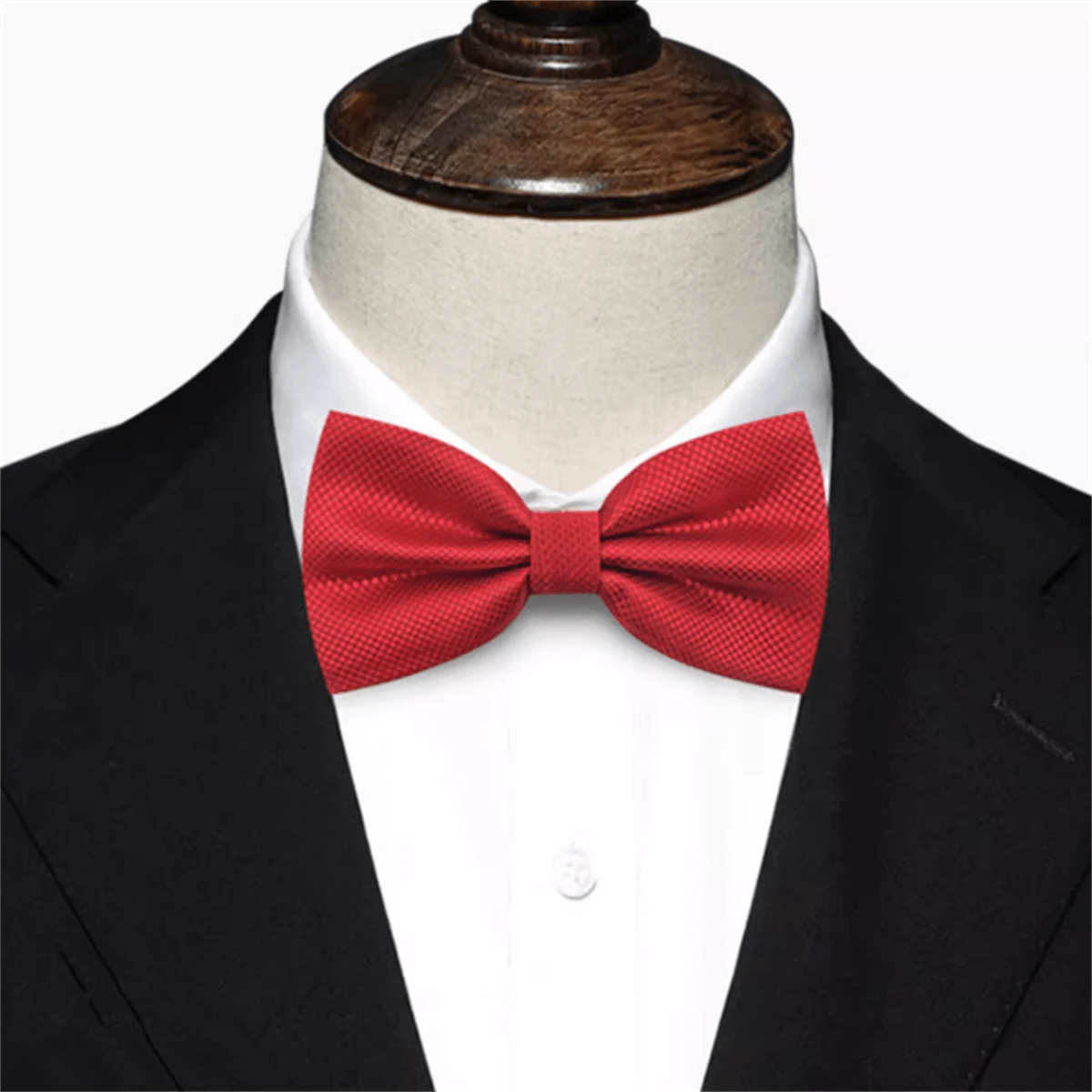 1條紅色男士正式領帶,適用於婚禮、商務和派對