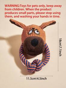 1pc Pet Cartoon Rope Sound Toy, Suitable For Dogs, For Stress Relief And Chewing - Multicolor - View 4